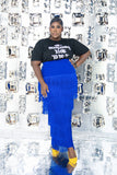 SHAKING IT UP SKIRT- ROYAL BLUE