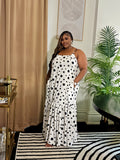 THE SUMMER MAXI DRESS-WHITE POLKA DOTS