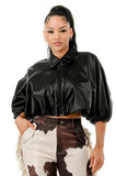 FAVORITE MOMENT LEATHER SHIRT-BLACK