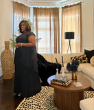 UNDER STATED DRAMA PANT SET- BLACK