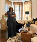 UNDER STATED DRAMA PANT SET- BLACK